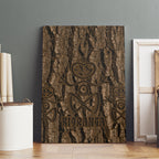 Kioranga Moriori New Zealand Canvas Wall Art Kopi Rakau Carving Art