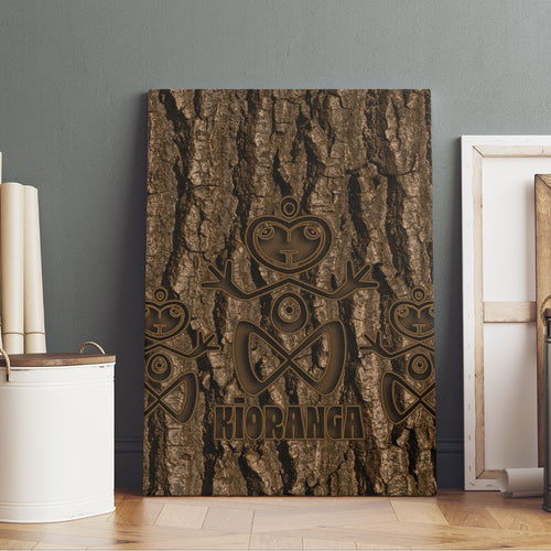 Kioranga Moriori New Zealand Canvas Wall Art Kopi Rakau Carving Art