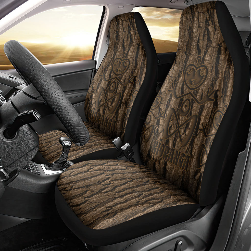 Kioranga Moriori New Zealand Car Seat Cover Kopi Rakau Carving Art