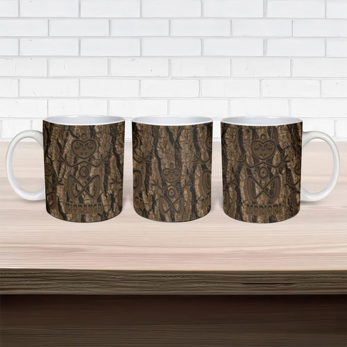 Kioranga Moriori New Zealand Ceramic Mug Kopi Rakau Carving Art