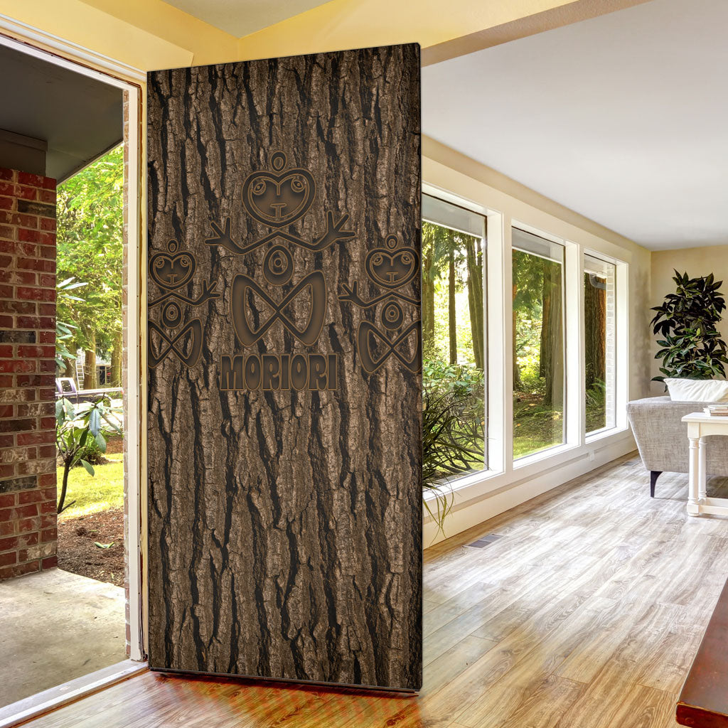 Kioranga Moriori New Zealand Door Cover Kopi Rakau Carving Art