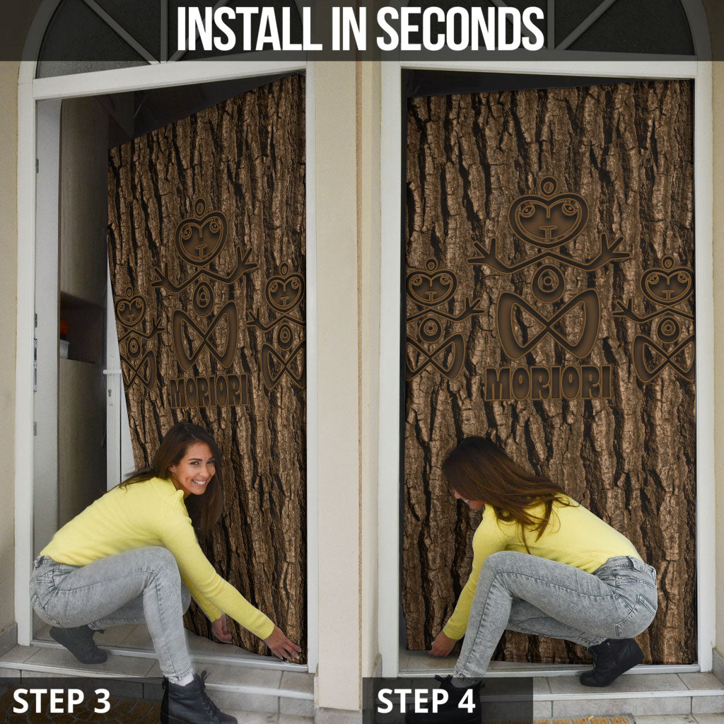 Kioranga Moriori New Zealand Door Cover Kopi Rakau Carving Art