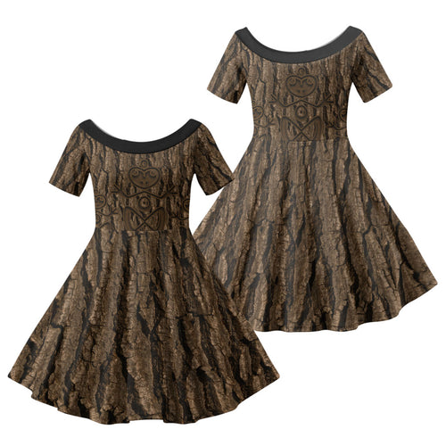Kioranga Moriori New Zealand Family Matching Mermaid Dress and Hawaiian Shirt Kopi Rakau Carving Art