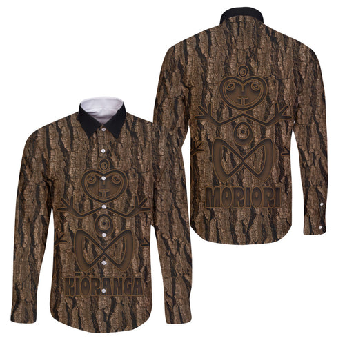 Kioranga Moriori New Zealand Family Matching Off Shoulder Maxi Dress and Hawaiian Shirt Kopi Rakau Carving Art