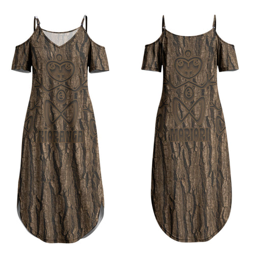 Kioranga Moriori New Zealand Family Matching Summer Maxi Dress and Hawaiian Shirt Kopi Rakau Carving Art