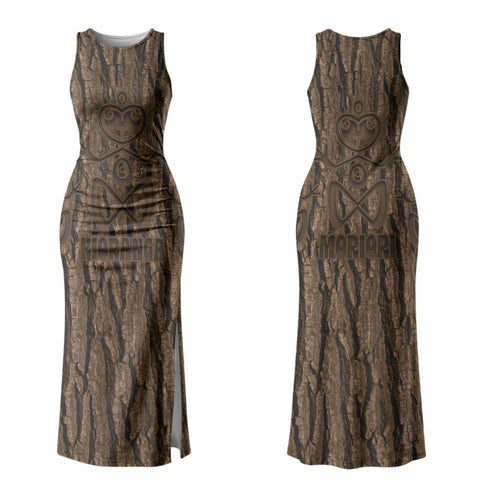 Kioranga Moriori New Zealand Family Matching Tank Maxi Dress and Hawaiian Shirt Kopi Rakau Carving Art