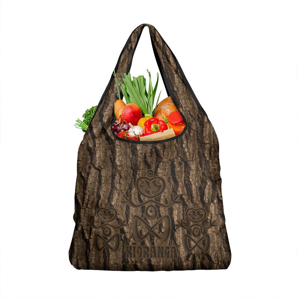 Kioranga Moriori New Zealand Grocery Bag Kopi Rakau Carving Art