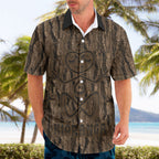 Kioranga Moriori New Zealand Hawaiian Shirt Kopi Rakau Carving Art