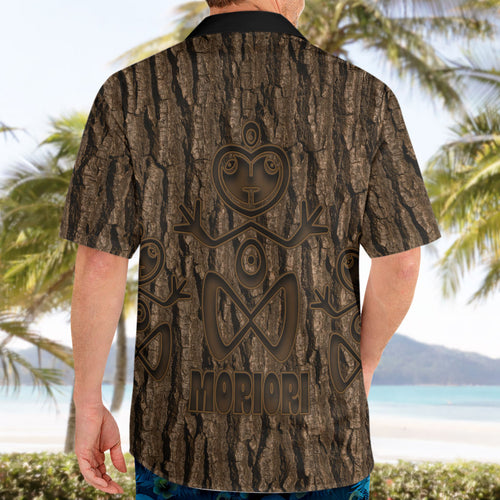 Kioranga Moriori New Zealand Hawaiian Shirt Kopi Rakau Carving Art
