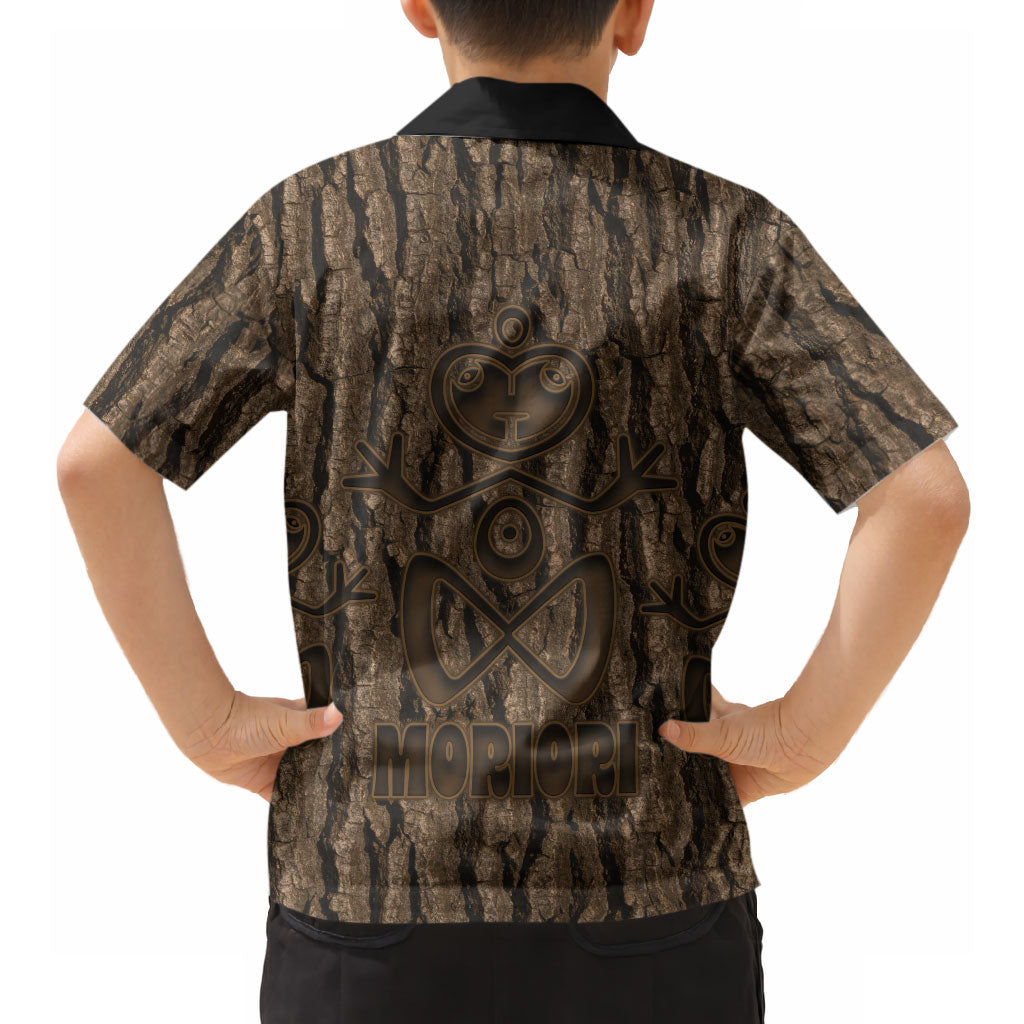 Kioranga Moriori New Zealand Hawaiian Shirt Kopi Rakau Carving Art