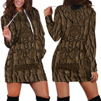Kioranga Moriori New Zealand Hoodie Dress Kopi Rakau Carving Art
