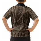 Kioranga Moriori New Zealand Kid Hawaiian Shirt Kopi Rakau Carving Art