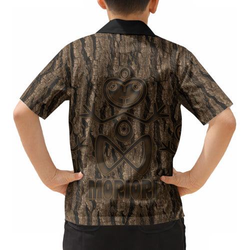 Kioranga Moriori New Zealand Kid Hawaiian Shirt Kopi Rakau Carving Art