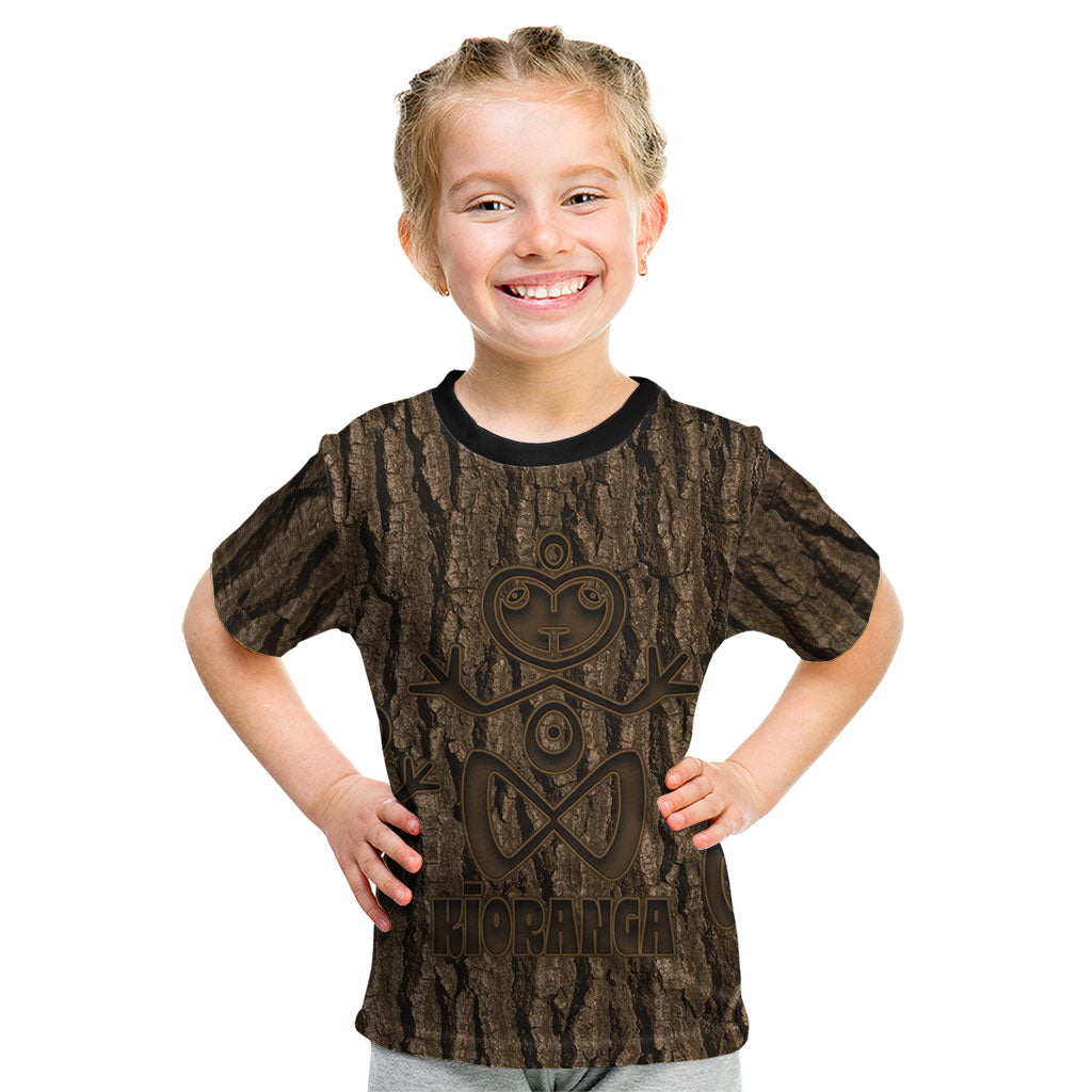 Kioranga Moriori New Zealand Kid T Shirt Kopi Rakau Carving Art