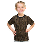 Kioranga Moriori New Zealand Kid T Shirt Kopi Rakau Carving Art