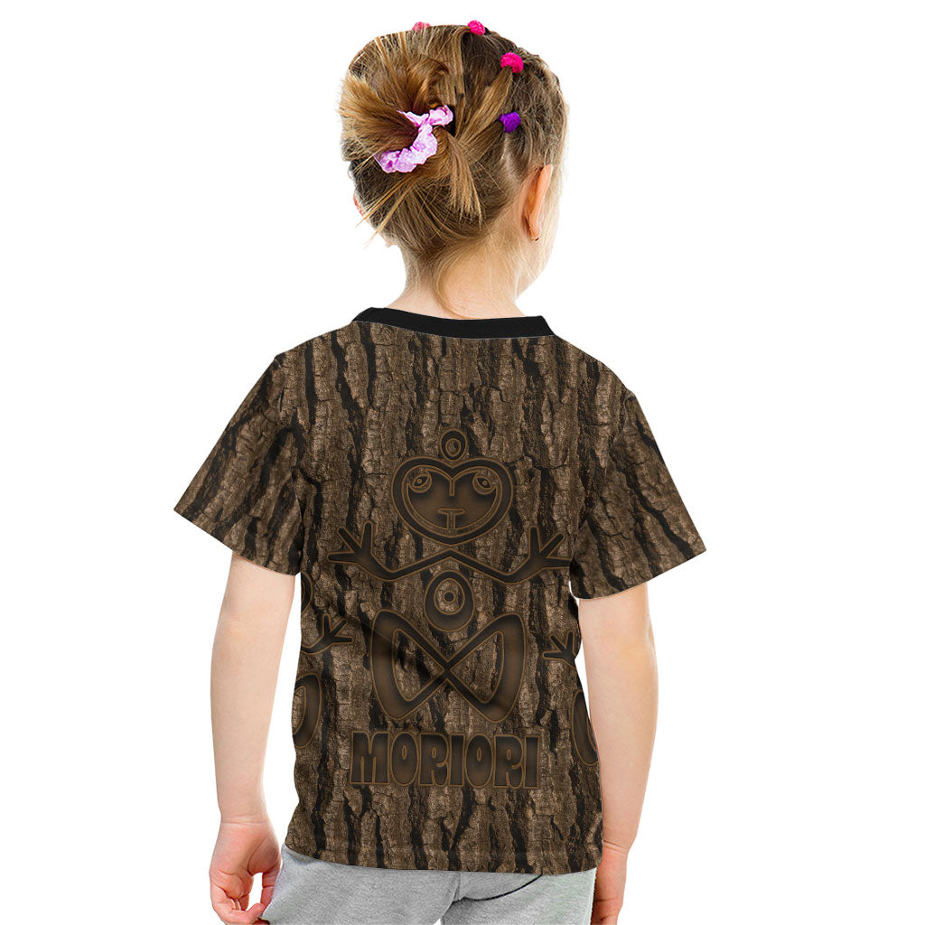 Kioranga Moriori New Zealand Kid T Shirt Kopi Rakau Carving Art
