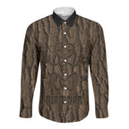 Kioranga Moriori New Zealand Long Sleeve Button Shirt Kopi Rakau Carving Art