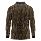 Kioranga Moriori New Zealand Long Sleeve Polo Shirt Kopi Rakau Carving Art
