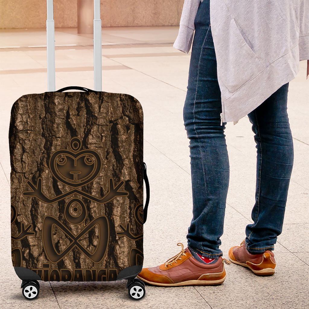 Kioranga Moriori New Zealand Luggage Cover Kopi Rakau Carving Art