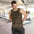 Kioranga Moriori New Zealand Men Tank Top Kopi Rakau Carving Art