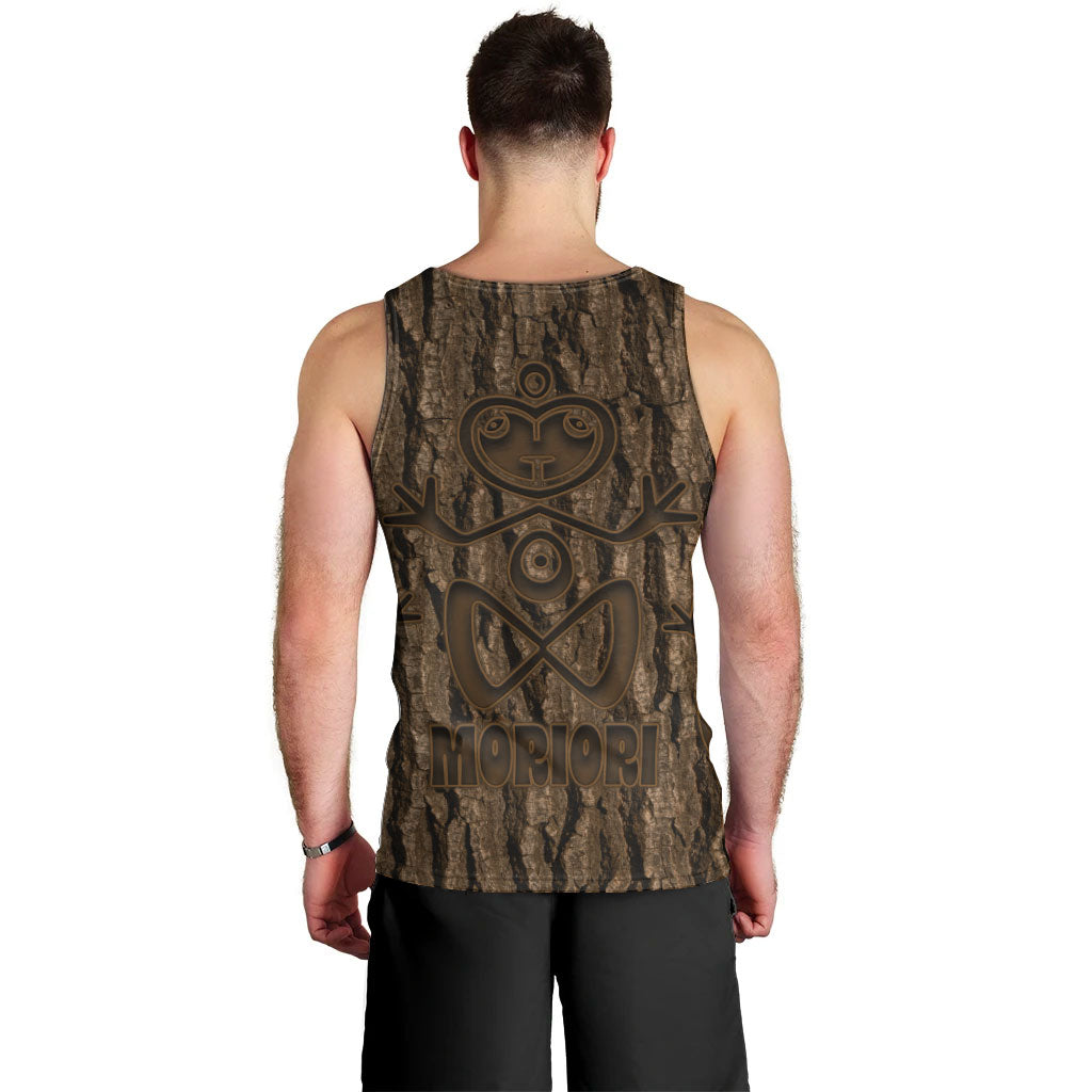 Kioranga Moriori New Zealand Men Tank Top Kopi Rakau Carving Art