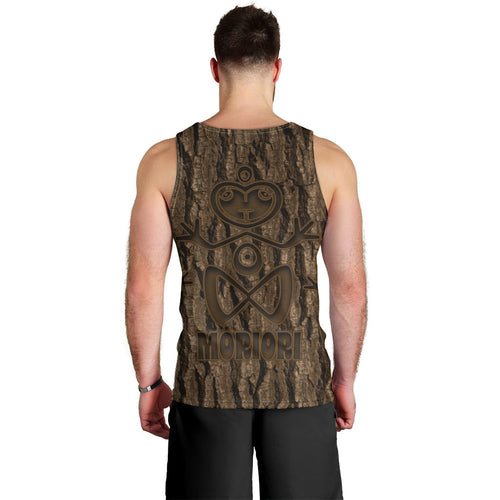Kioranga Moriori New Zealand Men Tank Top Kopi Rakau Carving Art