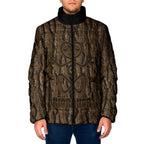 Kioranga Moriori New Zealand Padded Jacket Kopi Rakau Carving Art