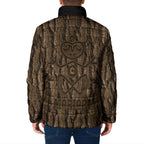 Kioranga Moriori New Zealand Padded Jacket Kopi Rakau Carving Art