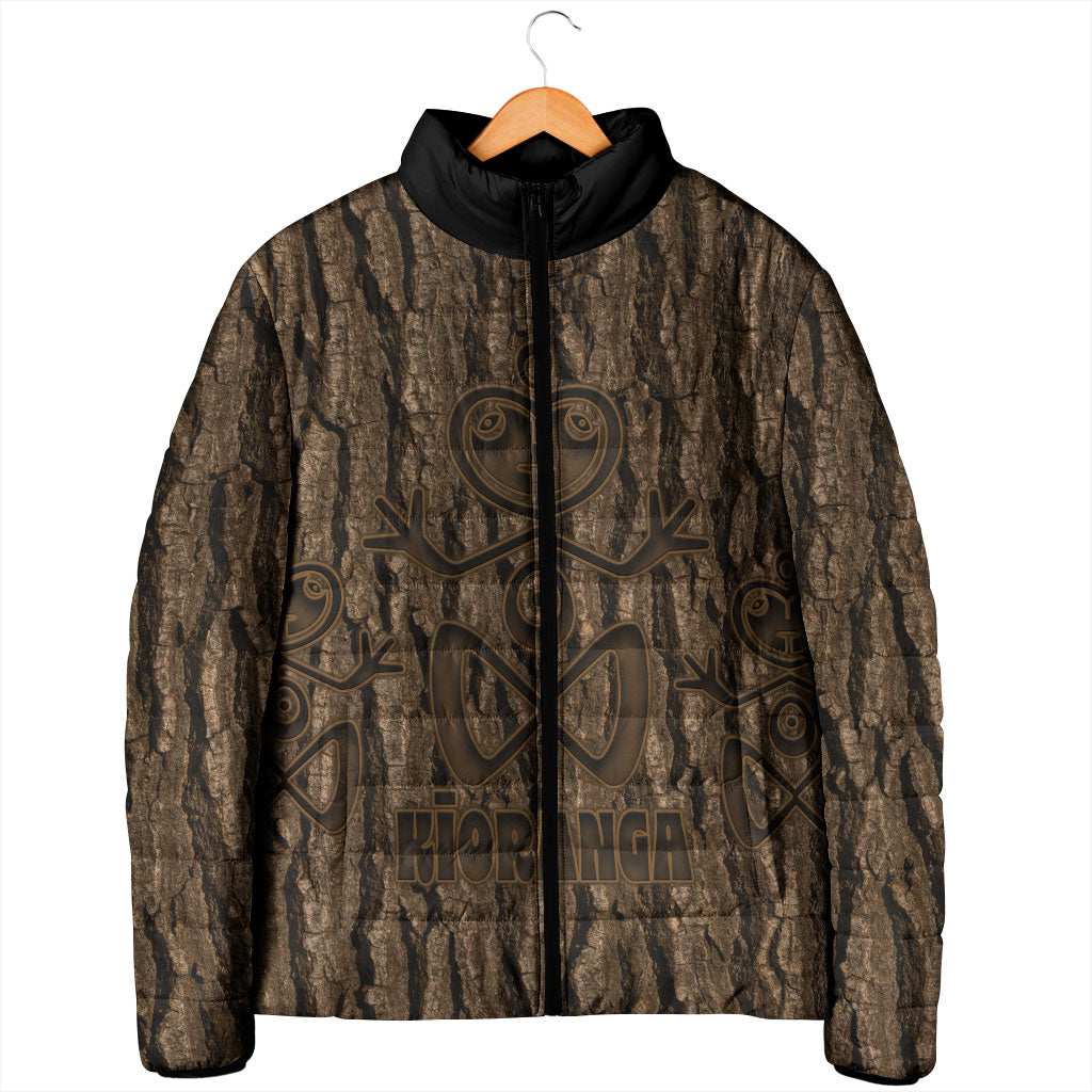 Kioranga Moriori New Zealand Padded Jacket Kopi Rakau Carving Art