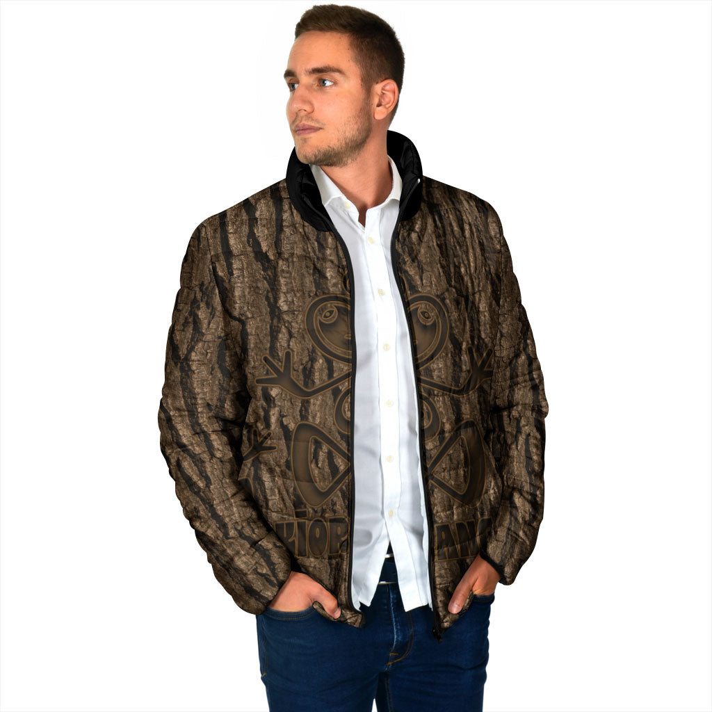 Kioranga Moriori New Zealand Padded Jacket Kopi Rakau Carving Art
