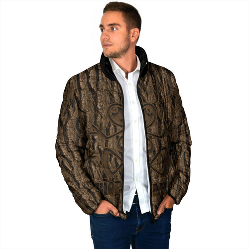 Kioranga Moriori New Zealand Padded Jacket Kopi Rakau Carving Art