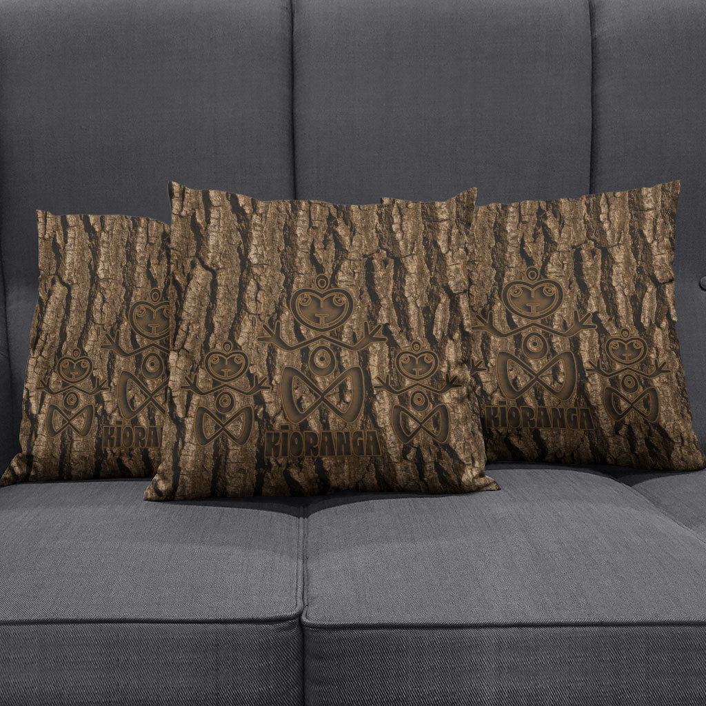 Kioranga Moriori New Zealand Pillow Cover Kopi Rakau Carving Art