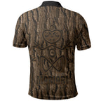 Kioranga Moriori New Zealand Polo Shirt Kopi Rakau Carving Art