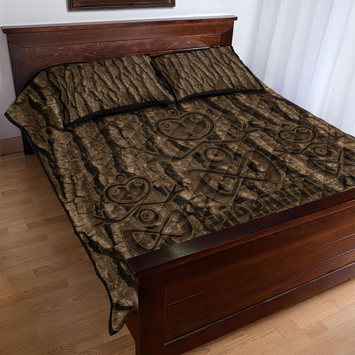 Kioranga Moriori New Zealand Quilt Bed Set Kopi Rakau Carving Art