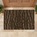 Kioranga Moriori New Zealand Rubber Doormat Kopi Rakau Carving Art