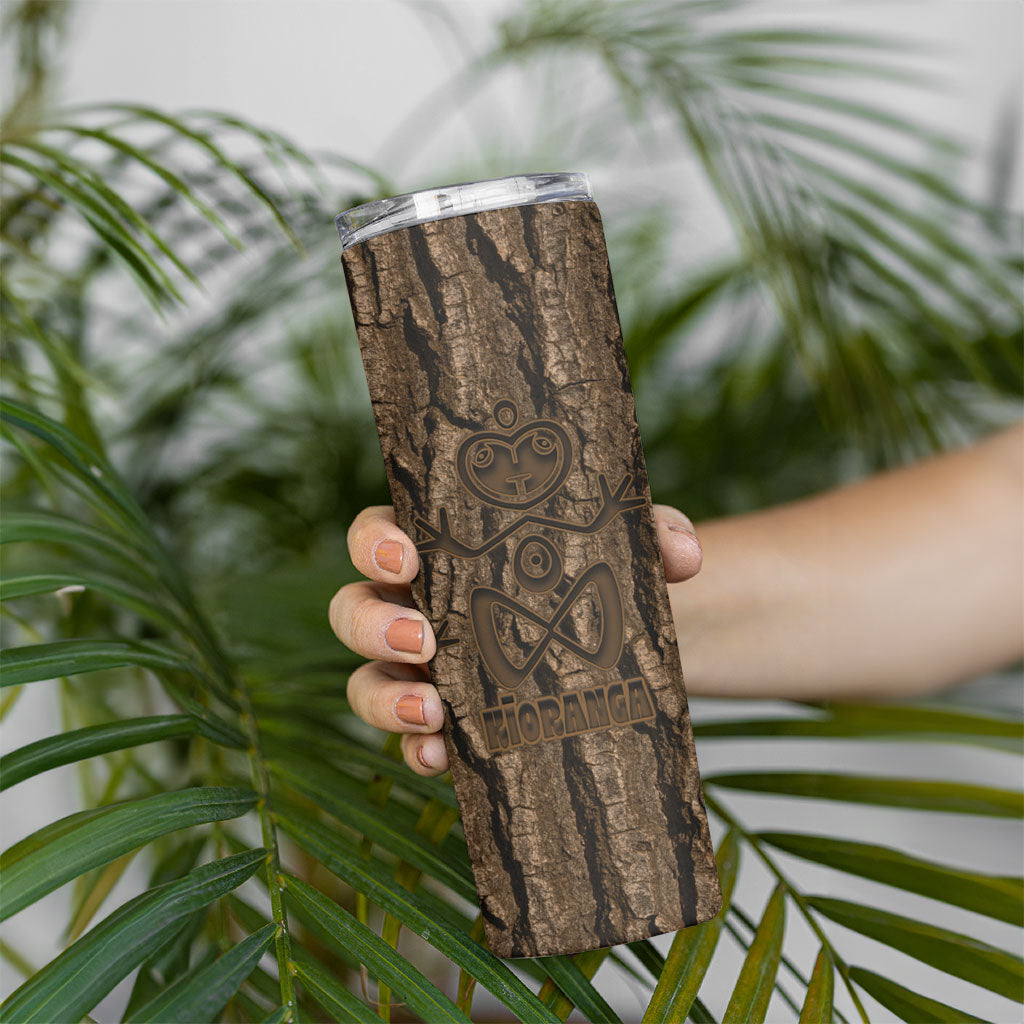 Kioranga Moriori New Zealand Skinny Tumbler Kopi Rakau Carving Art