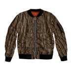 Kioranga Moriori New Zealand Sleeve Zip Bomber Jacket Kopi Rakau Carving Art