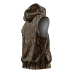 Kioranga Moriori New Zealand Sleeveless Hoodie Kopi Rakau Carving Art