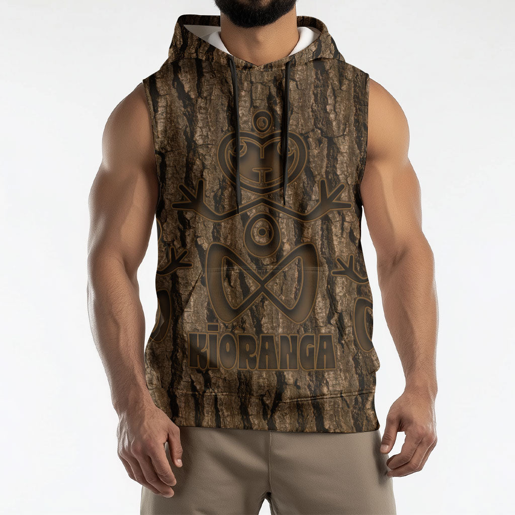 Kioranga Moriori New Zealand Sleeveless Hoodie Kopi Rakau Carving Art