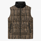 Kioranga Moriori New Zealand Sleeveless Puffer Jacket Kopi Rakau Carving Art