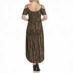 Kioranga Moriori New Zealand Summer Maxi Dress Kopi Rakau Carving Art