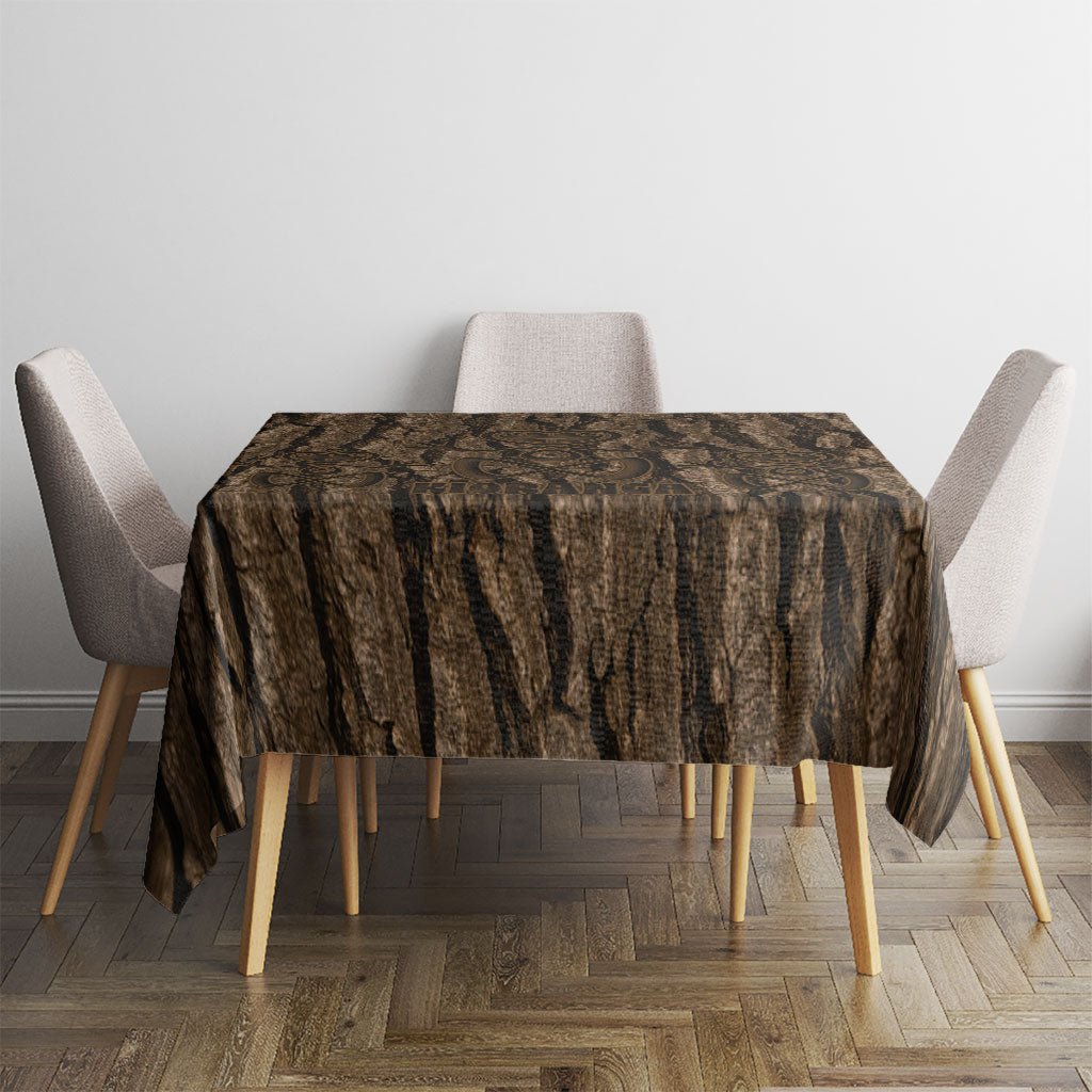 Kioranga Moriori New Zealand Tablecloth Kopi Rakau Carving Art