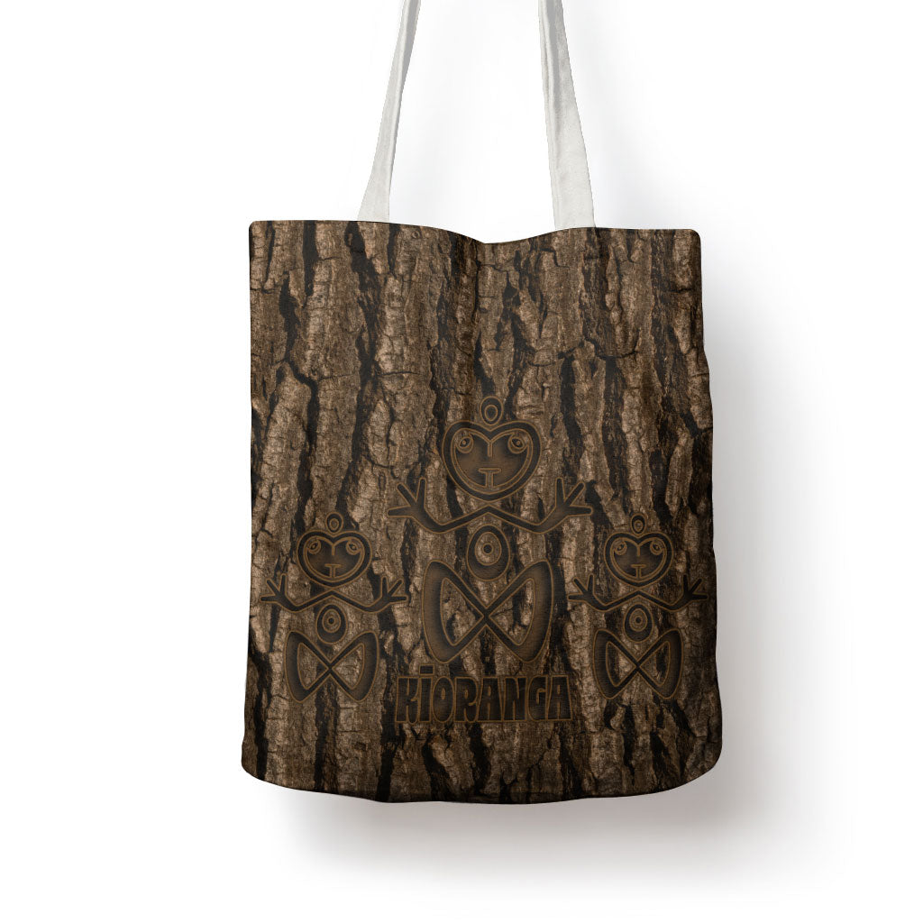 Kioranga Moriori New Zealand Tote Bag Kopi Rakau Carving Art