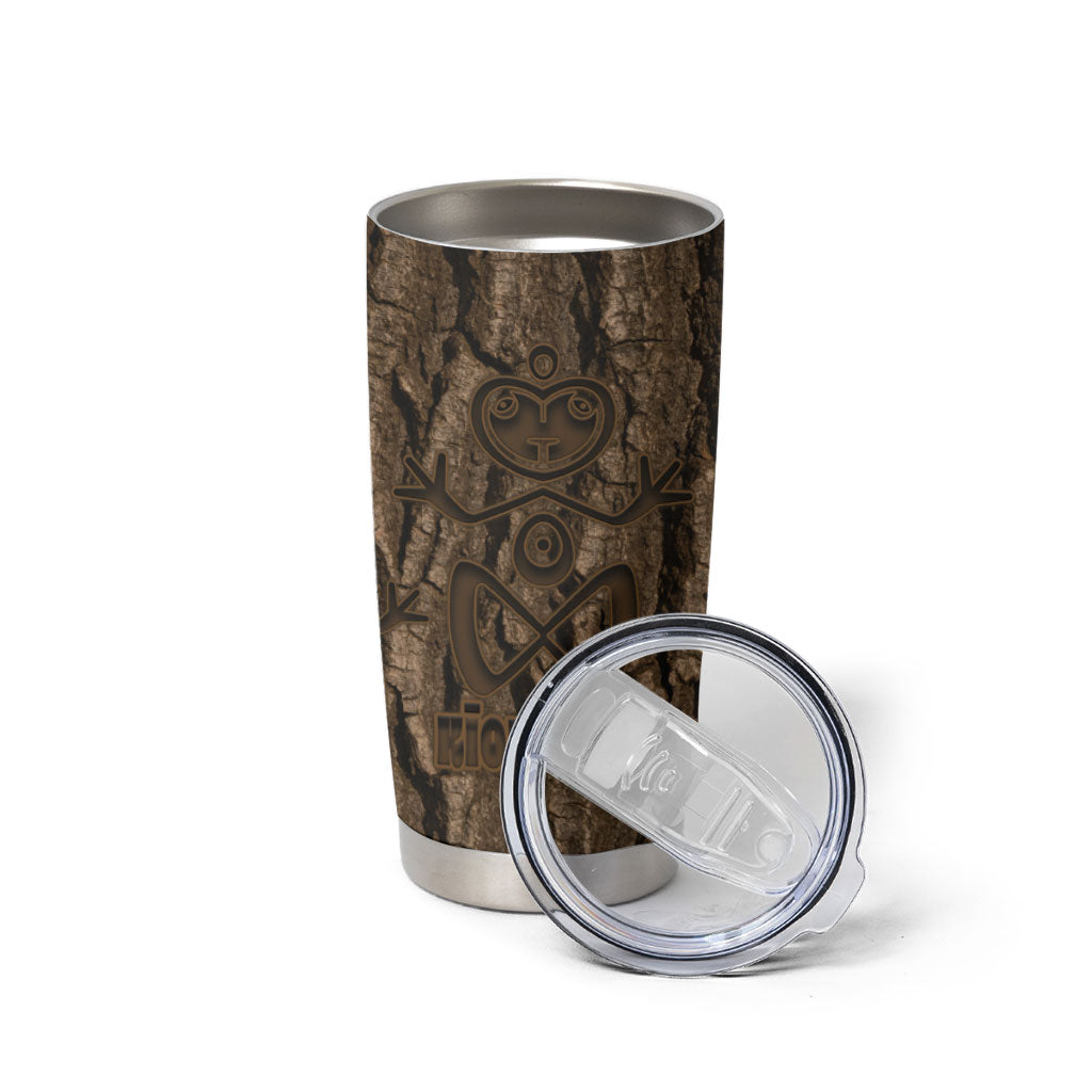 Kioranga Moriori New Zealand Tumbler Cup Kopi Rakau Carving Art