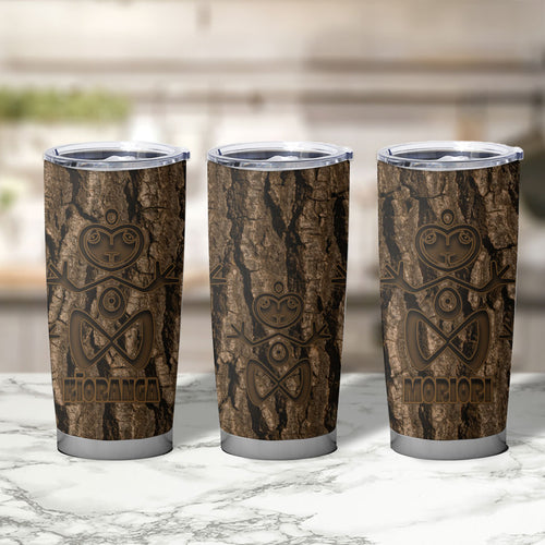 Kioranga Moriori New Zealand Tumbler Cup Kopi Rakau Carving Art