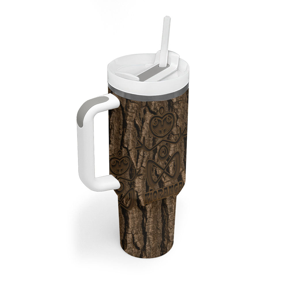 Kioranga Moriori New Zealand Tumbler With Handle Kopi Rakau Carving Art