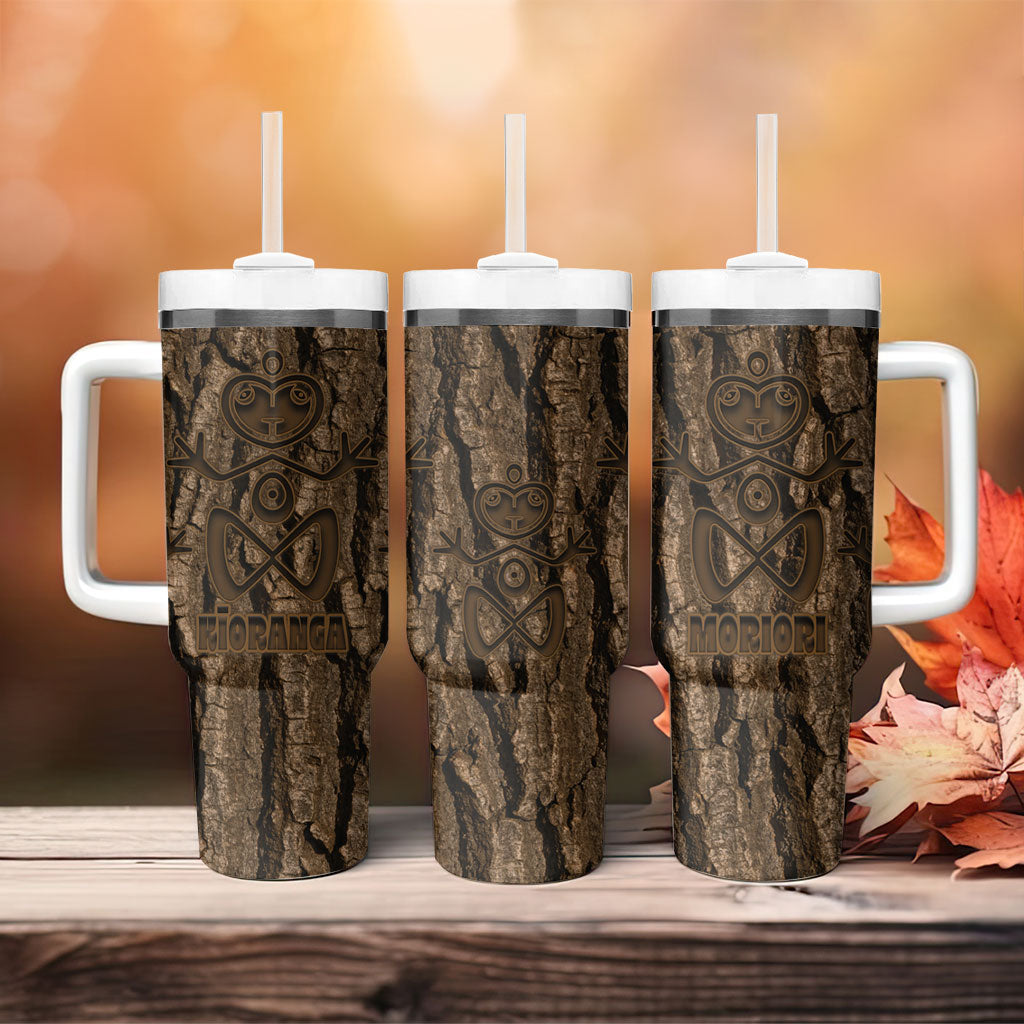 Kioranga Moriori New Zealand Tumbler With Handle Kopi Rakau Carving Art