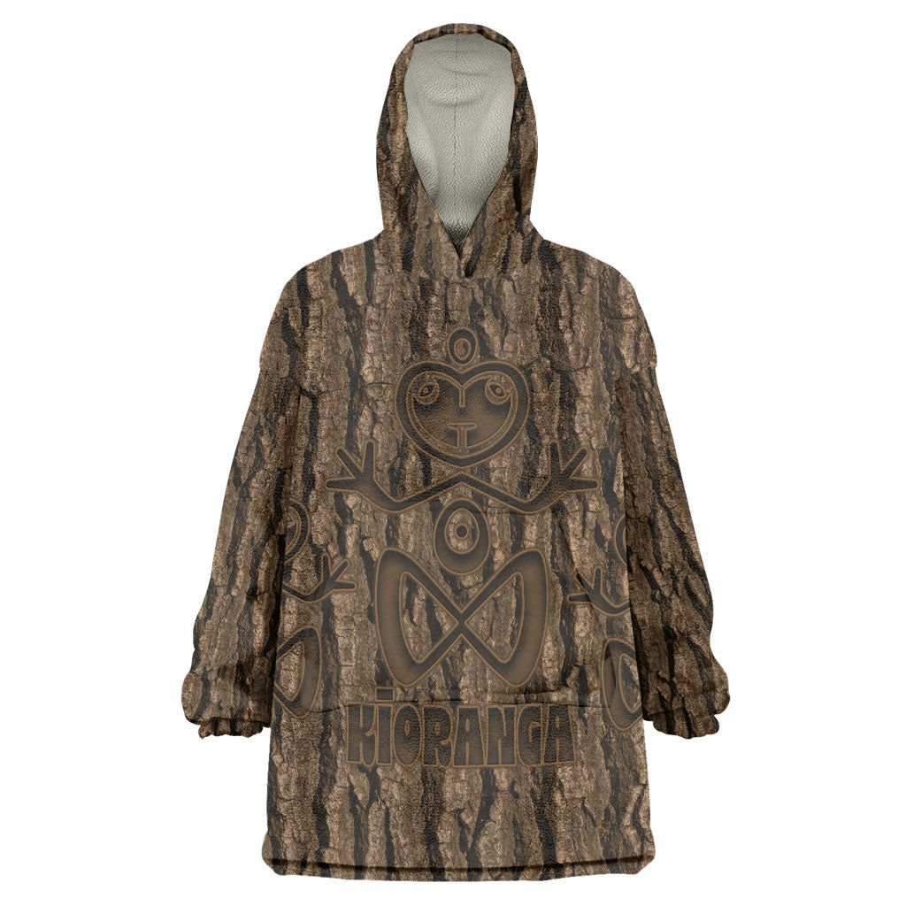 Kioranga Moriori New Zealand Wearable Blanket Hoodie Kopi Rakau Carving Art