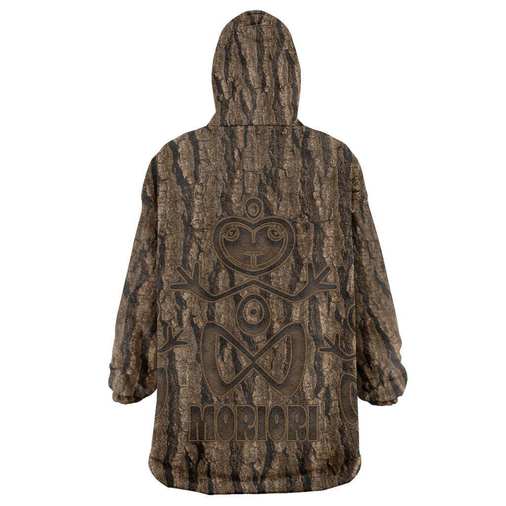 Kioranga Moriori New Zealand Wearable Blanket Hoodie Kopi Rakau Carving Art