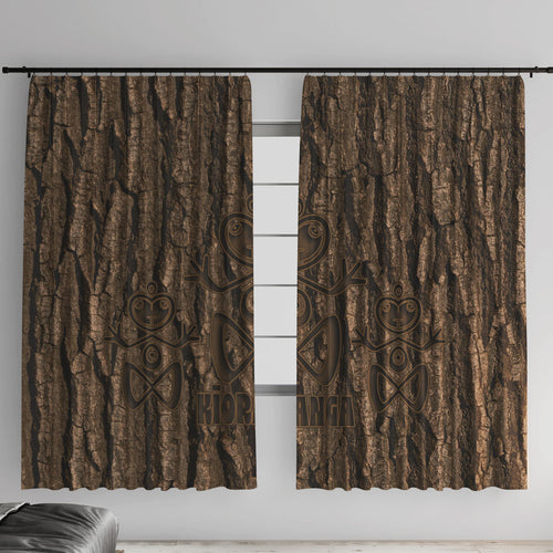 Kioranga Moriori New Zealand Window Curtain Kopi Rakau Carving Art